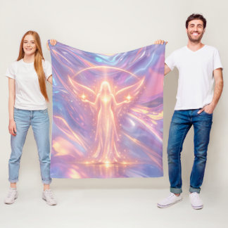 Angel of Light Fleece Blanket – Ethereal Celestial フリースブランケット