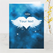 Angel of the Heart 11" x 8.5" Sympathy カード (黄色い花)