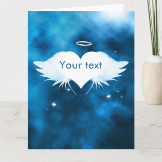 Angel of the Heart 11" x 8.5" Sympathy カード (正面)