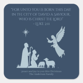 Angel of the Lord Sticker – Nativity Shepherd  スクエアシール