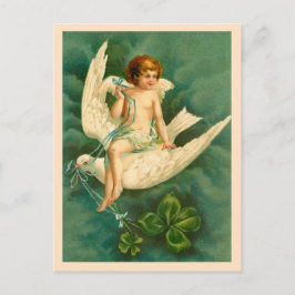 Angel on a 飛んでいる Dove - St Patrick's Day Postages ポストカード