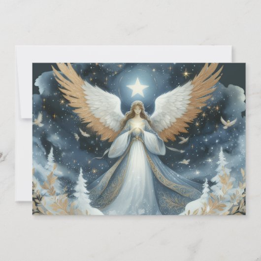 Angel on Christmas night beautiful シーズンカード (正面)