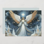 Angel on Christmas night beautiful シーズンカード (正面/裏面)