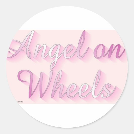 angel_on_wheels ラウンドシール (正面)