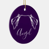 Angel Ornament (Paw Prints) セラミックオーナメント (右)
