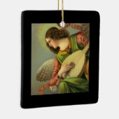 Angel Painting With Mandolin  セラミックオーナメント (右)