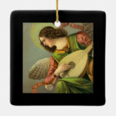 Angel Painting With Mandolin  セラミックオーナメント (裏面)