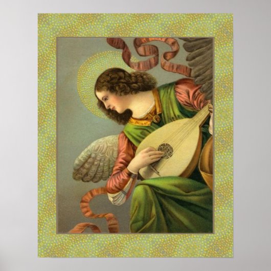 Angel Painting With Mandolin ポスター (正面)