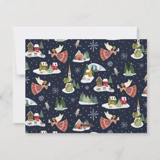 Angel Peace on Earth写真クリスマス3枚の写真 シーズンカード (裏面)