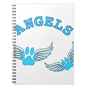 Angel Pet Paws In Blue ノートブック