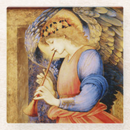 “Angel Playing a Flageolet” by Edward Burne Jones ガラスコースター