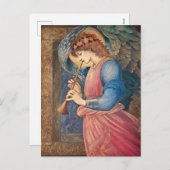 Angel Playing a Flageolet by Edward Burne-Jones シーズンポストカード (正面/裏面)