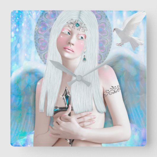 Angel Reloj Cuadrado スクエア壁時計 (正面)