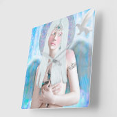 Angel Reloj Cuadrado スクエア壁時計 (傾斜)