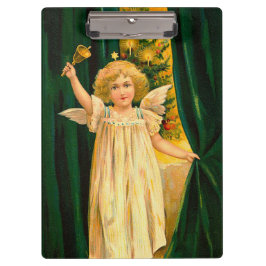 Angel ringing the bell for Christmas time クリップボード