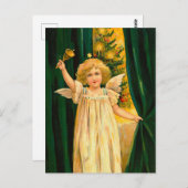 Angel ringing the bell for Christmas time ポストカード (正面/裏面)