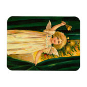 Angel ringing the bell for Christmas time マグネット (横)