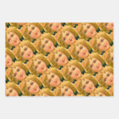 Angel ringing the bell for Christmas time ラッピングペーパーシート (正面3)