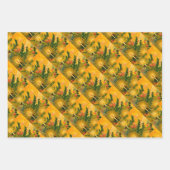 Angel ringing the bell for Christmas time ラッピングペーパーシート (正面2)