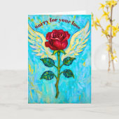 Angel Rose Sympathy card カード (黄色い花)
