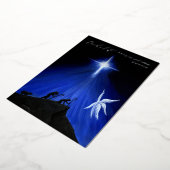 Angel & Shepherds Christmas Card (Foil Lettering) 箔シーズンカード (回転した状態)