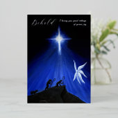 Angel & Shepherds Christmas Card (Foil Lettering) 箔シーズンカード (立ち正面)