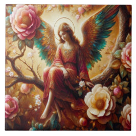 Angel Sitting Alone on a Tree Limb  タイル
