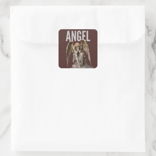 Angel Statue Kiss-Cut Vinyl Decal スクエアシール (バッグ)