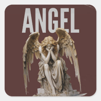Angel Statue Kiss-Cut Vinyl Decal スクエアシール