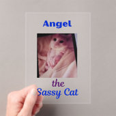 Angel the Sassy Cat Acrylic Invitations アクリル招待状 (インサイチュ (ポータブル))