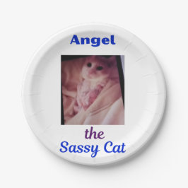 Angel the Sassy Cat Paper Plates ペーパープレート