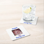 Angel the Sassy Cat Paw Cat Coasters スクエアペーパーコースター (インサイチュ)
