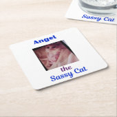 Angel the Sassy Cat Paw Cat Coasters スクエアペーパーコースター (アングル)
