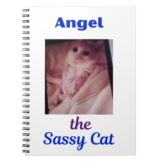 Angel the Sassy Cat Paw Cat Notebook ノートブック (正面)