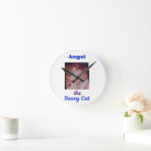 Angel the Sassy Cat Wall Clock ラウンド壁時計 (ホーム)