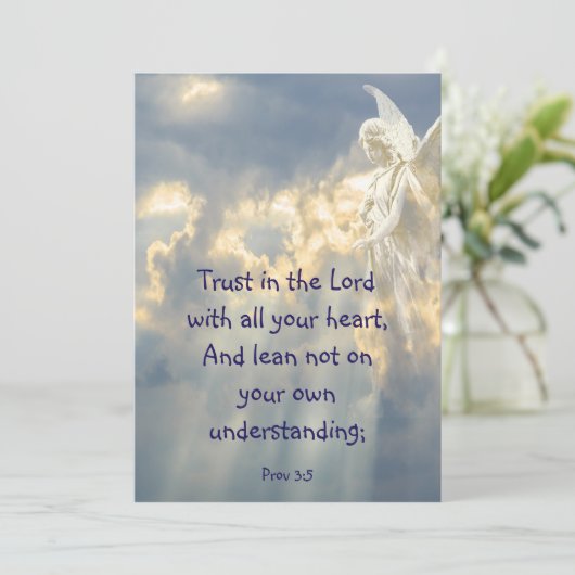  Angel Trust in the Lord Quote Inspirational カード (スタンド正面)