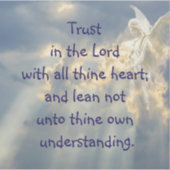  Angel Trust in the Lord Quote Inspirational シール (正面)