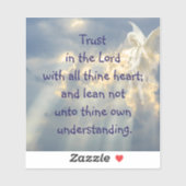  Angel Trust in the Lord Quote Inspirational シール (シート)