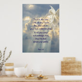  Angel Trust in the Lord Quote Inspirational ポスター (キッチン)