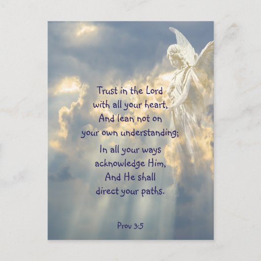 Angel Trust in the Lord Quote Inspirational ポストカード (正面)