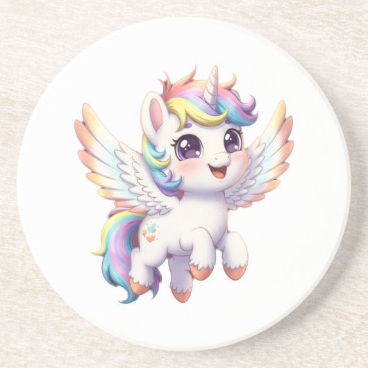 Angel unicorn is so cute コースター (正面)
