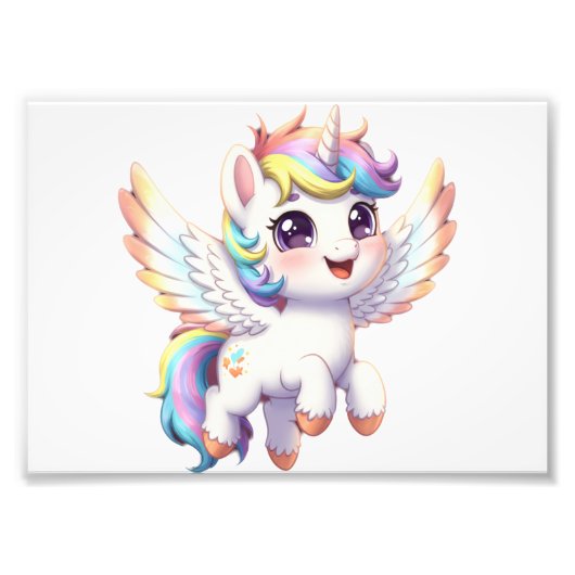 Angel unicorn is so cute フォトプリント (正面)