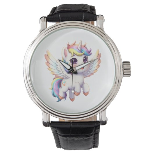 Angel unicorn is so cute 腕時計 (正面)