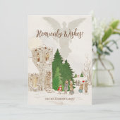 Angel Whishes Christmas Holiday Card シーズンカード (スタンド正面)
