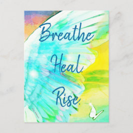 Angel Wing Butterfly Breathe Heal Rise Watercolor ポストカード