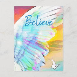 Angel Wing Butterfly Illustration Watercolor Art ポストカード