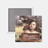 ANGEL, Winged Cherub by Raffaello Sanzio マグネット (正面/裏面)