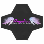 ANGEL WINGSファンタジー色（紫の名前） サッカーボール (フラット)