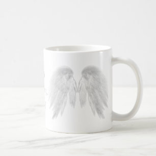 ANGEL WINGSホワイト'グッドモーニング'カスタマイズ可能文字 コーヒーマグカップ