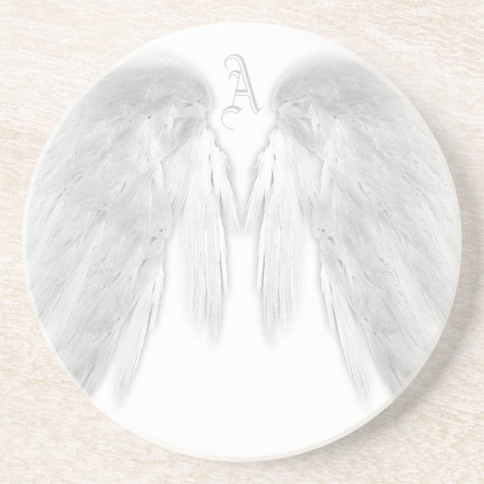ANGEL WINGSモノグラムカスタマイズ可能な色 コースター (正面)